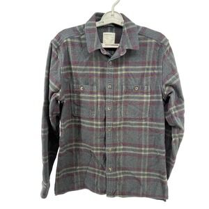 Life After Denim Men's Plaid Flannel Long Sleeve Button Up Shirt Size M